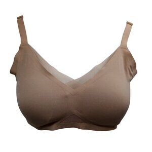 Honeylove CrossOver Beige Tan Wireless Stretch Multiway Bra Size M Sheer Sand